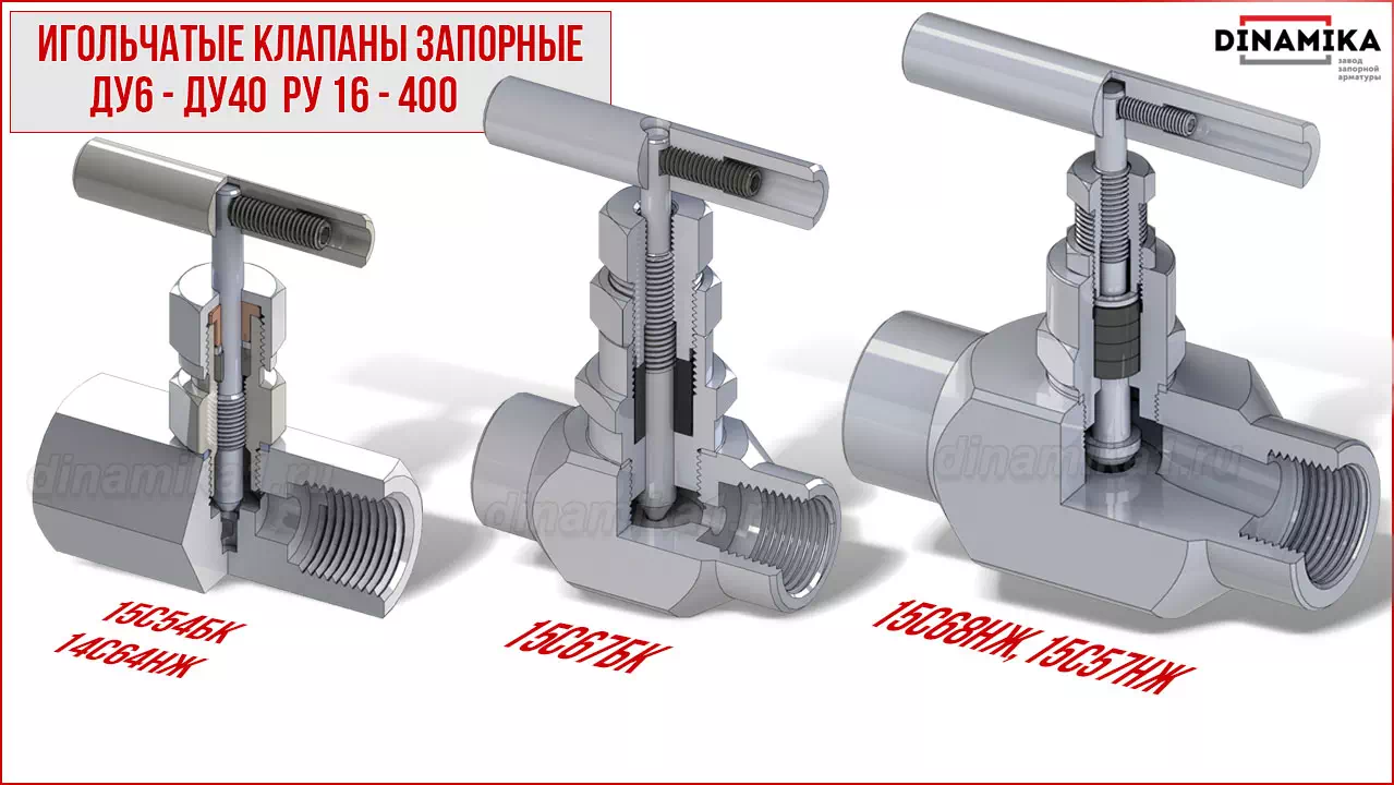 Резьбовые клапаны игольчатые муфтовые в Ижевске